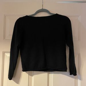 Garnet hill boat neck detail cashmere sweater